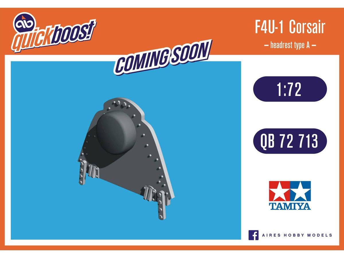 1/72 F4U-1 コルセアヘッドレスト タイプA (2個入) (タミヤ用)