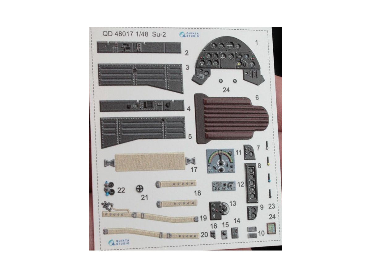 1/48 Su-2 内装3Dデカール (ズべズダ用)