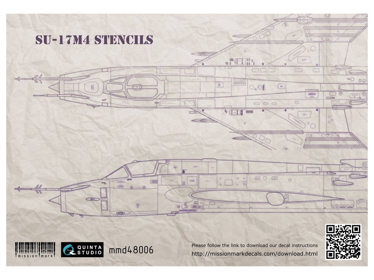 1/48 Su-17M4 データステンシルデカール