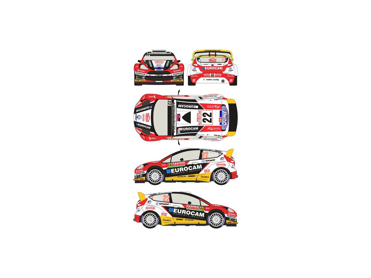 1/24 フォード フィエスタ WRC No.22 ラリーモンテカルロ 2014 (ベルキット用)
