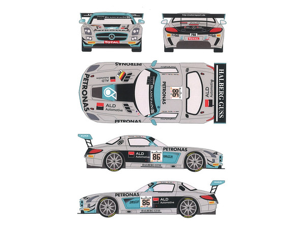 メルセデスSLS GT3 HTP モータースポーツ カーNo.86 2014 スパ24h (フジミ用)