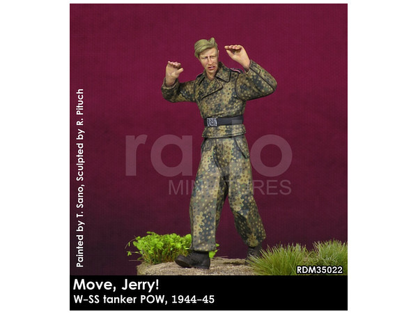 1/35 WWII 独 SSドイツ武装親衛隊 投降に応じて手を上げるドイツSS戦車兵 1944-45