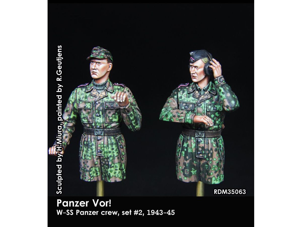 1/35 WWII ドイツ パンツァー・フォー! 武装親衛隊戦車兵セット #2 1943-45 (2体入)