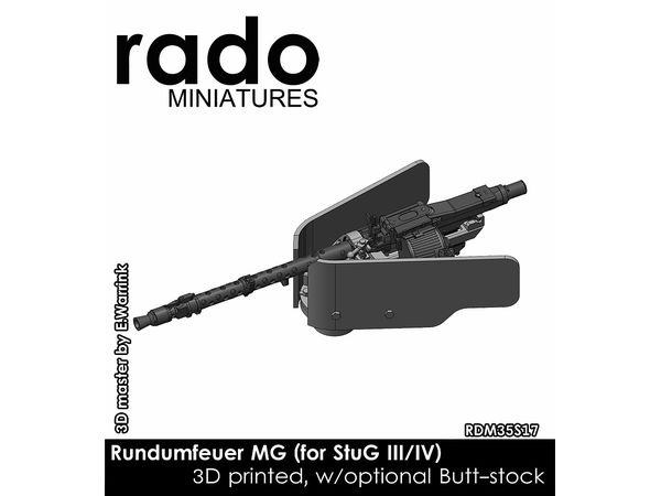 1/35 WWII ドイツ III号突撃砲 / IV号突撃砲用車内操作式機銃 (3Dプリント製 1個入)