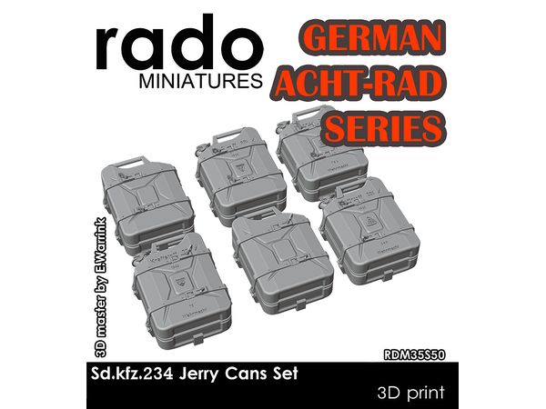 1/35 WWII ドイツ Sd.Kfz.234/2-/3 8輪重装甲車シリーズ用 ジェリカンセット(6個入 汎用)