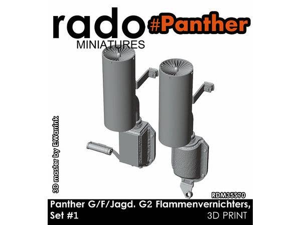 1/35 WWII ドイツ パンサーG型/F型/ヤークトパンサーG2型用 消炎マフラーセット#1(2個入)