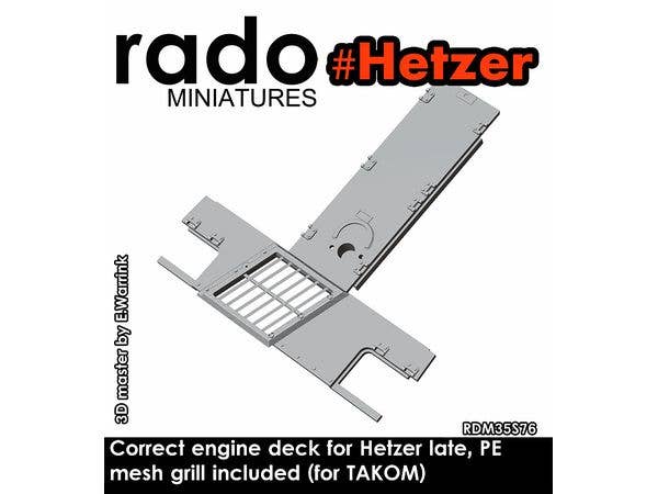 1/35 WWII ドイツ ヘッツァー駆逐戦車後期型 機関室セット エッチンググリル付 (タコム2172用)