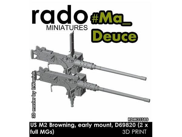1/35 WWII アメリカ ブローニングM2 .50口径機関銃 初期型マウント D69820揺架 (2個入)