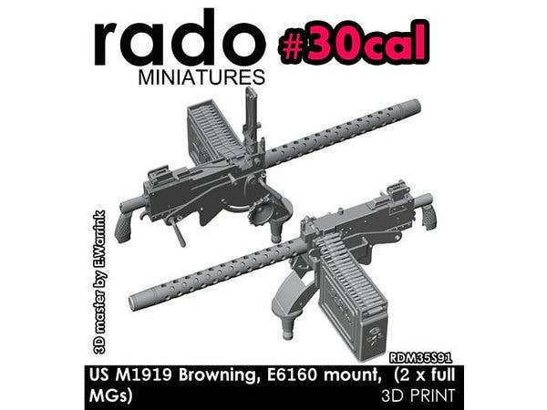 1/35 WWII アメリカ ブローニングM1919 .30口径機関銃 E6160揺架 (2個入)