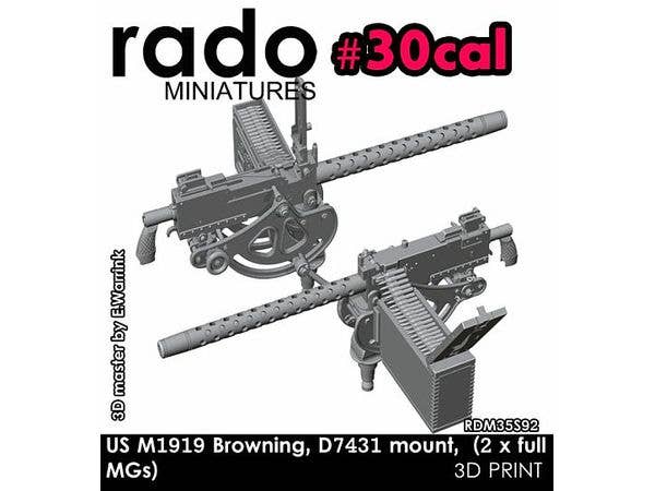 1/35 WWII アメリカ ブローニングM1919 .30口径機関銃 D7431揺架 (2個入)