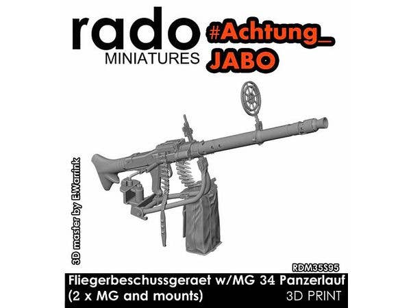 1/35 WWII ドイツ 対空機銃架 w/MG34車載用機関銃 (2個入)