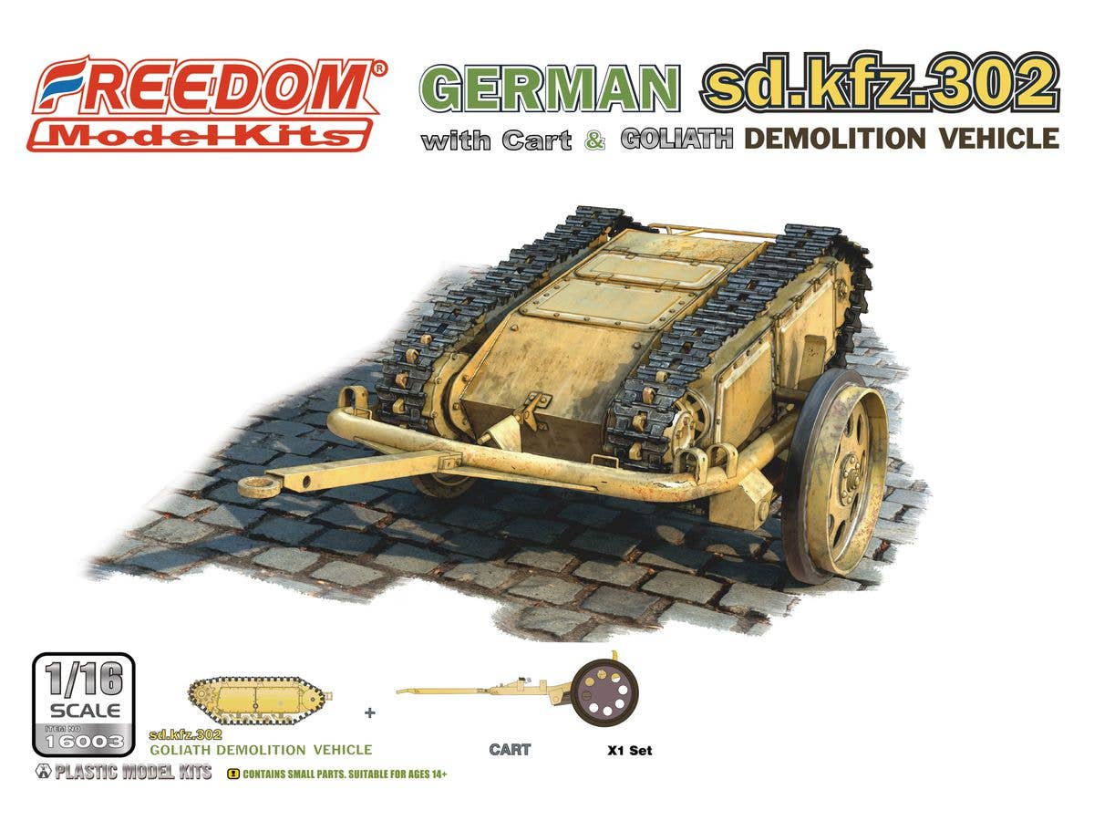 1/16 Sd.Kfz.302 ゴリアテ 軽爆薬運搬車輌 & カートセット