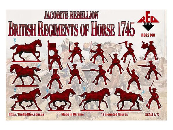 1/72 1745年 ジャコバイト蜂起: イギリス騎兵連隊 (兵士/馬各12体・12ポーズ)
