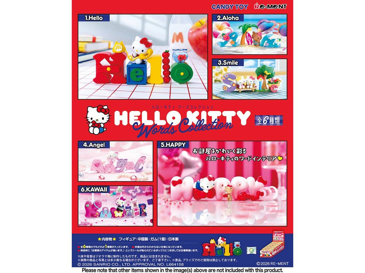 HELLO KITTY Words Collection 1Box 6pcs