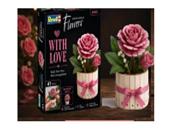 クリエイティブ ウッド アートフラワーズシリーズ ミニフラワー With Love