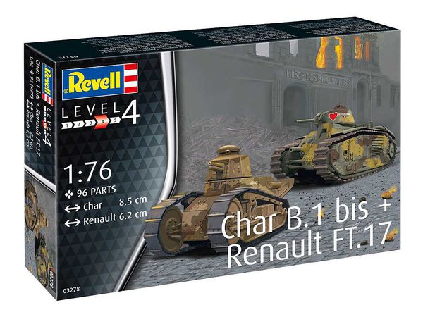 1/76 シャール B.1bis & ルノー FT.17