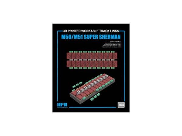 1/35 M50/M51用可動式履帯セット (3Dプリンター製)