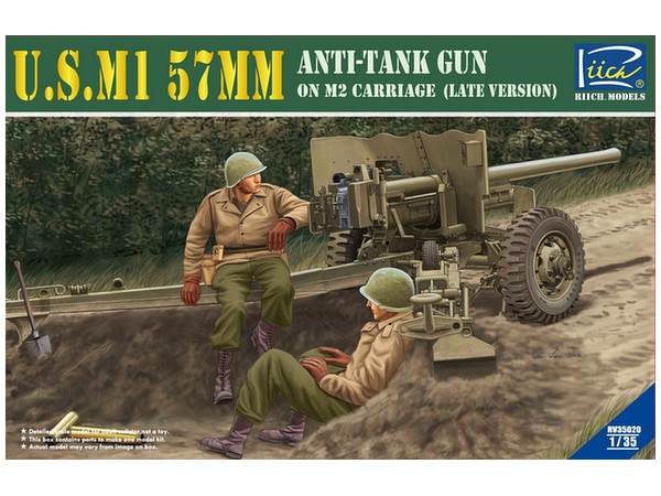 1/35 米・57ミリ対戦車砲M1後期型M2キャリッジ