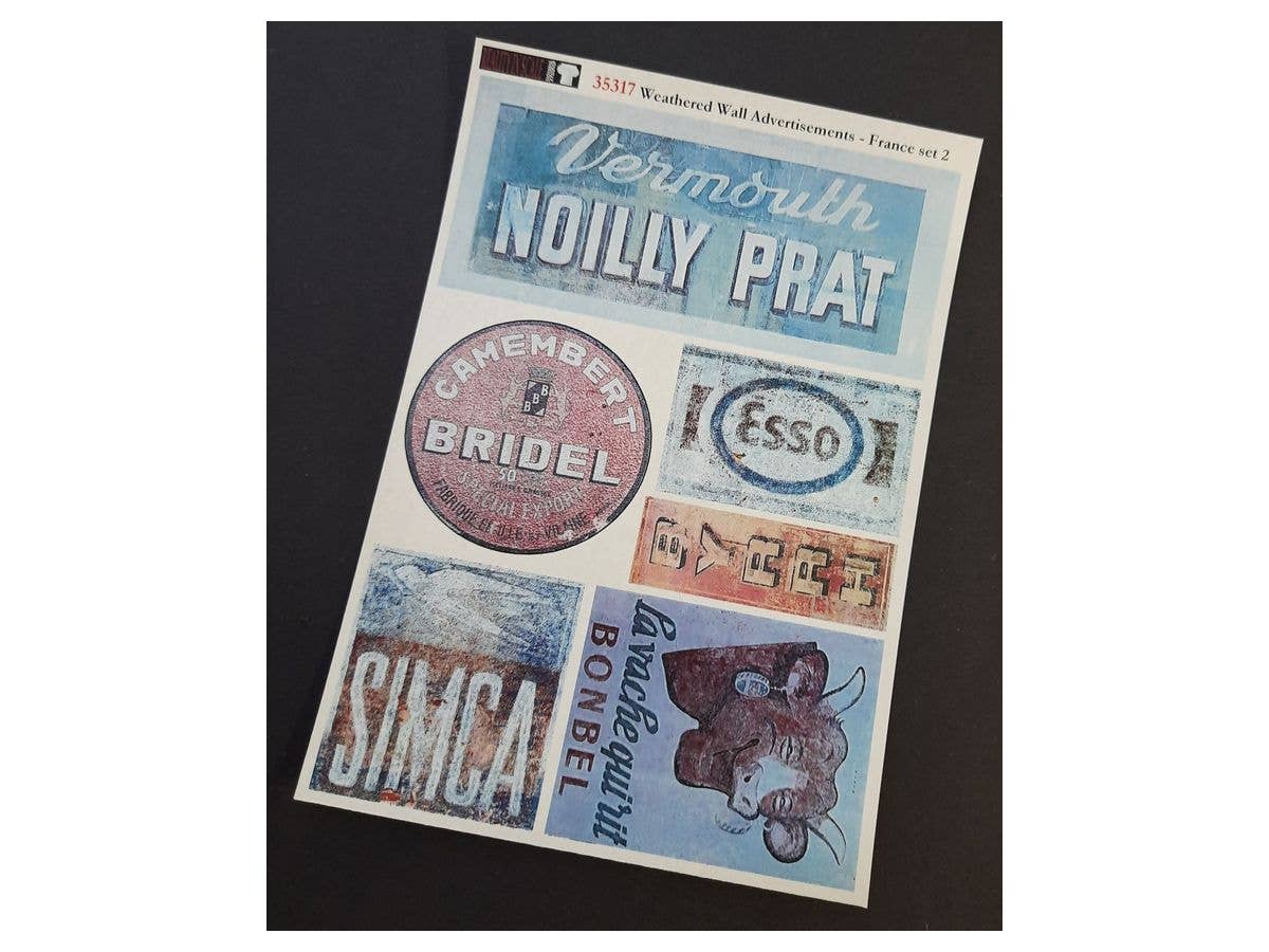 1/35 風化した壁面広告デカールセット フランス語 2