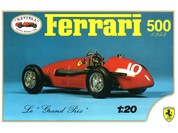 1/20 フェラーリ 500 1953年 F1GPプラスチックキット (金属パーツを含む、未塗装モデル)