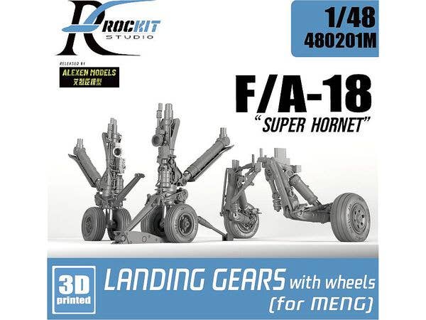 1/48 F/A-18E/F、EA-18G 着陸装置 w/自重変形ホイール (モンモデル用)