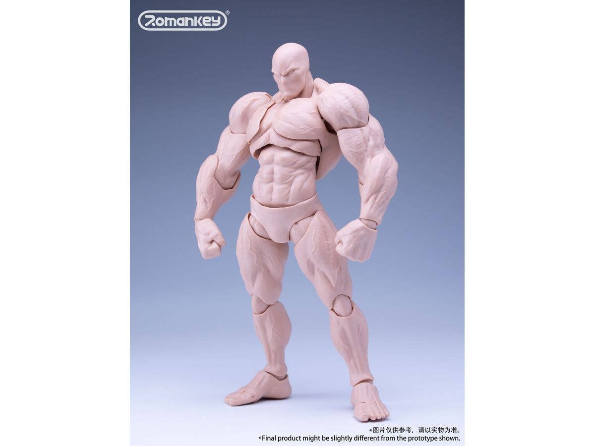 1/12 UMS003 可動フィギュア男性素体 Big Guy(ビッグガイ) ホワイト