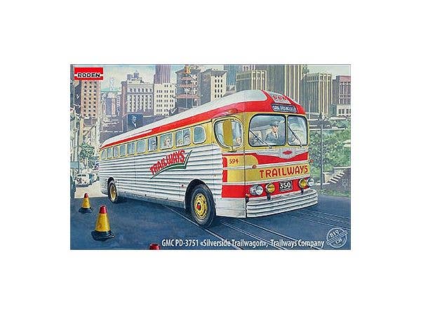 1/35 米 PD3701シルバーサイド長距離バス・トレイルウェイ社1950