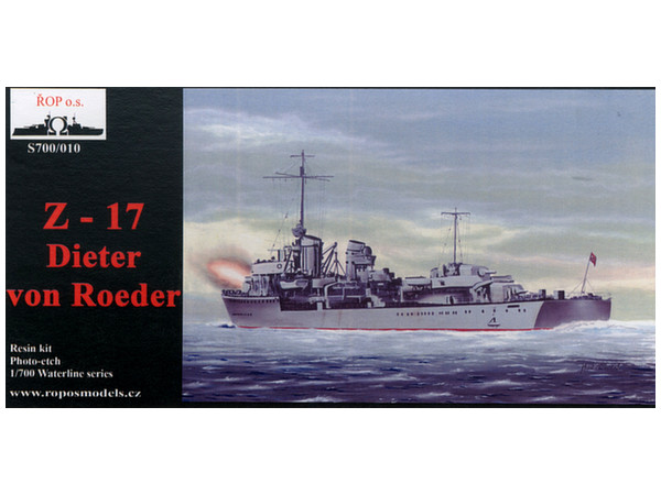 1/700 ドイツ海軍Z17型駆逐艦B ディーター・フォン・レーダー 1940