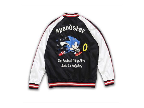 SONIC THE HEADGEHOG Speed Star スカジャン (BK/WHT) L