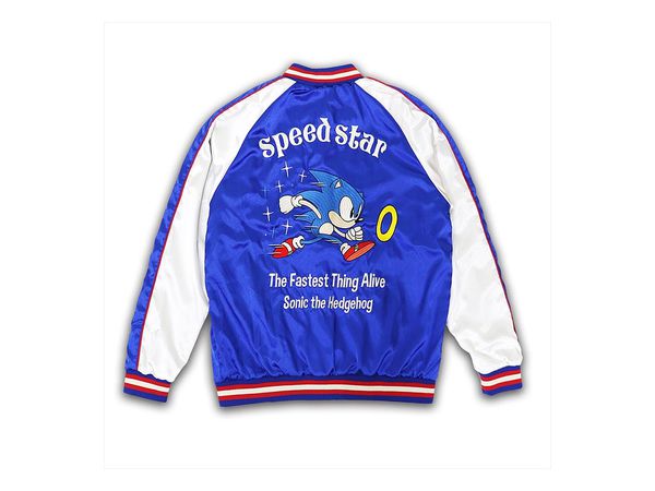 SONIC THE HEADGEHOG Speed Star スカジャン (BLU/WHT) M