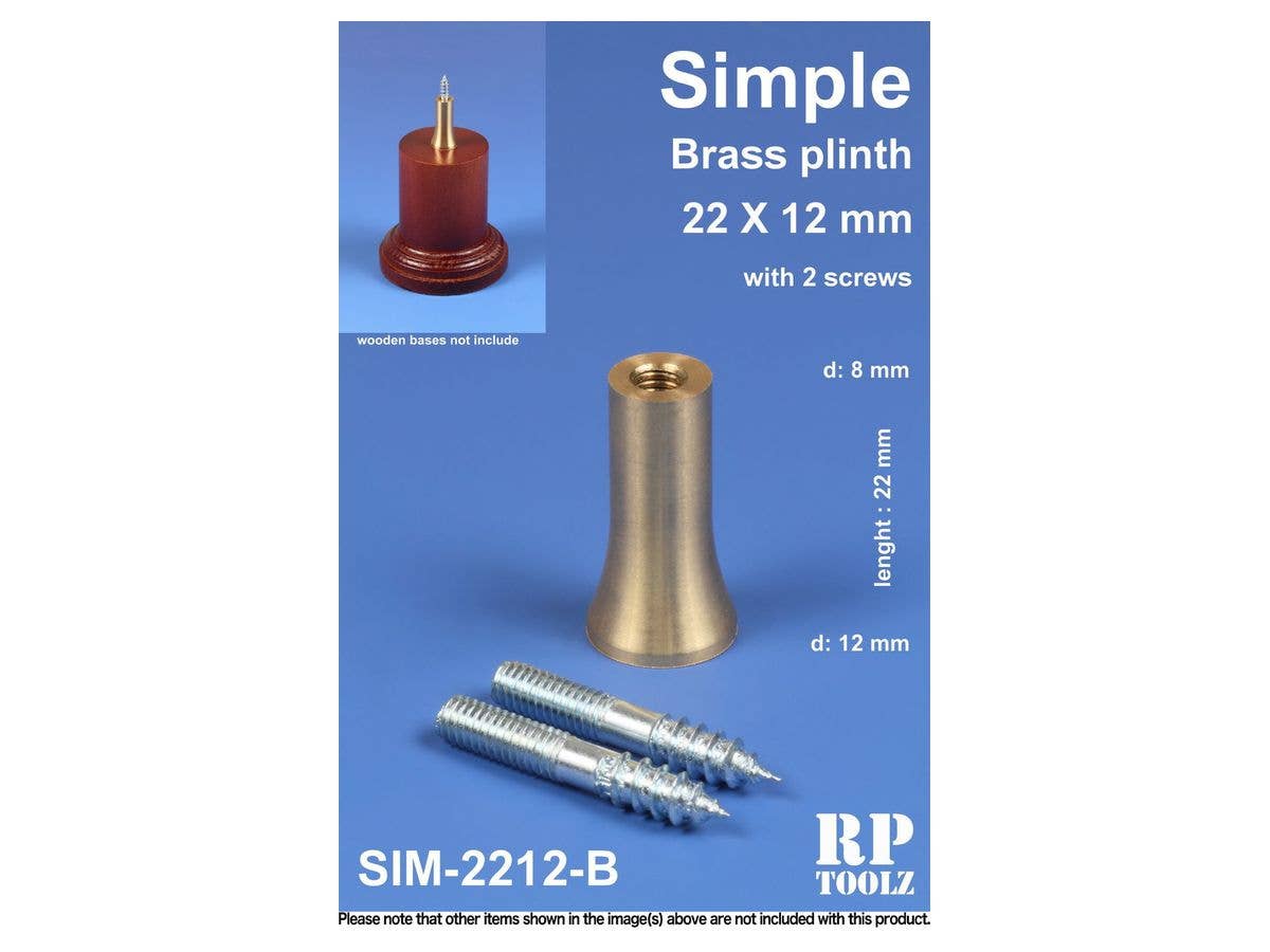 裾広円柱型 22mm x 12mm 真ちゅう製飾り支柱