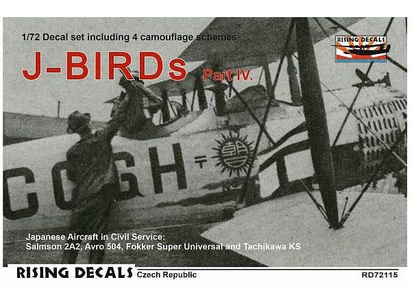 1/72 J-BIRDs パートIV: サルムソン2A2、フォッカー スーパーユニバーサル、アブロ504、立川KS 民間仕様