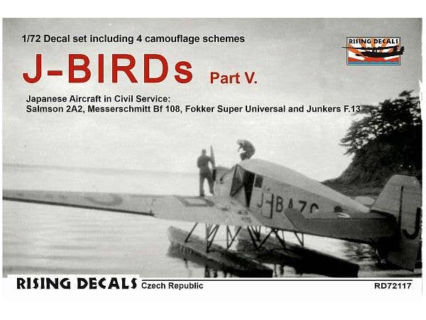 1/72 J-BIRDs パートV: サルムソン2A2、Bf108、フォッカー スーパーユニバーサル、ユンカース F.13 民間仕様