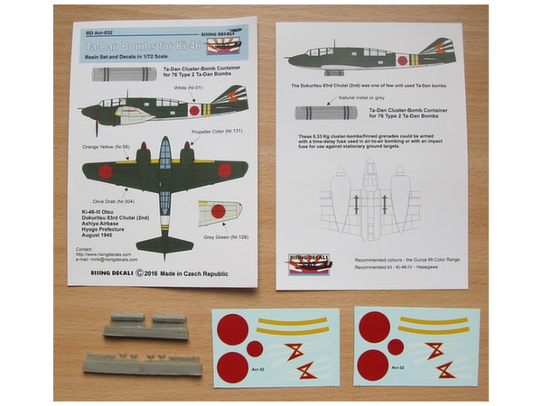 1/72 百式司偵III型搭載 タ弾とデカール
