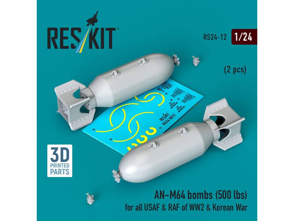 1/24 WW.II 米軍 AN-M64 500ポンド汎用航空爆弾 (2個入)