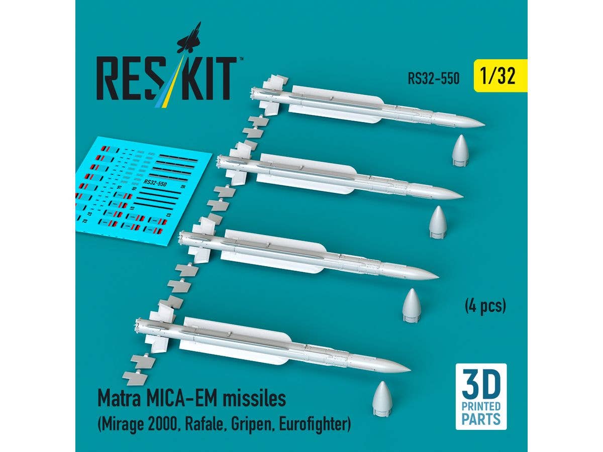 1/32 マトラ MICA-EM レーダー誘導空対空ミサイル (4個入)