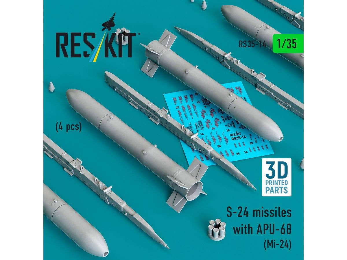 1/35 S-24 240mmロケット弾 w/APU-68 ランチャー (4個入)