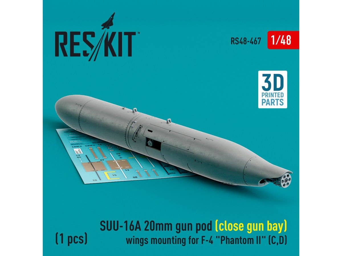 1/48 SUU-16A 20mmガンポッド (F-4C/D 翼下用) (1個入)