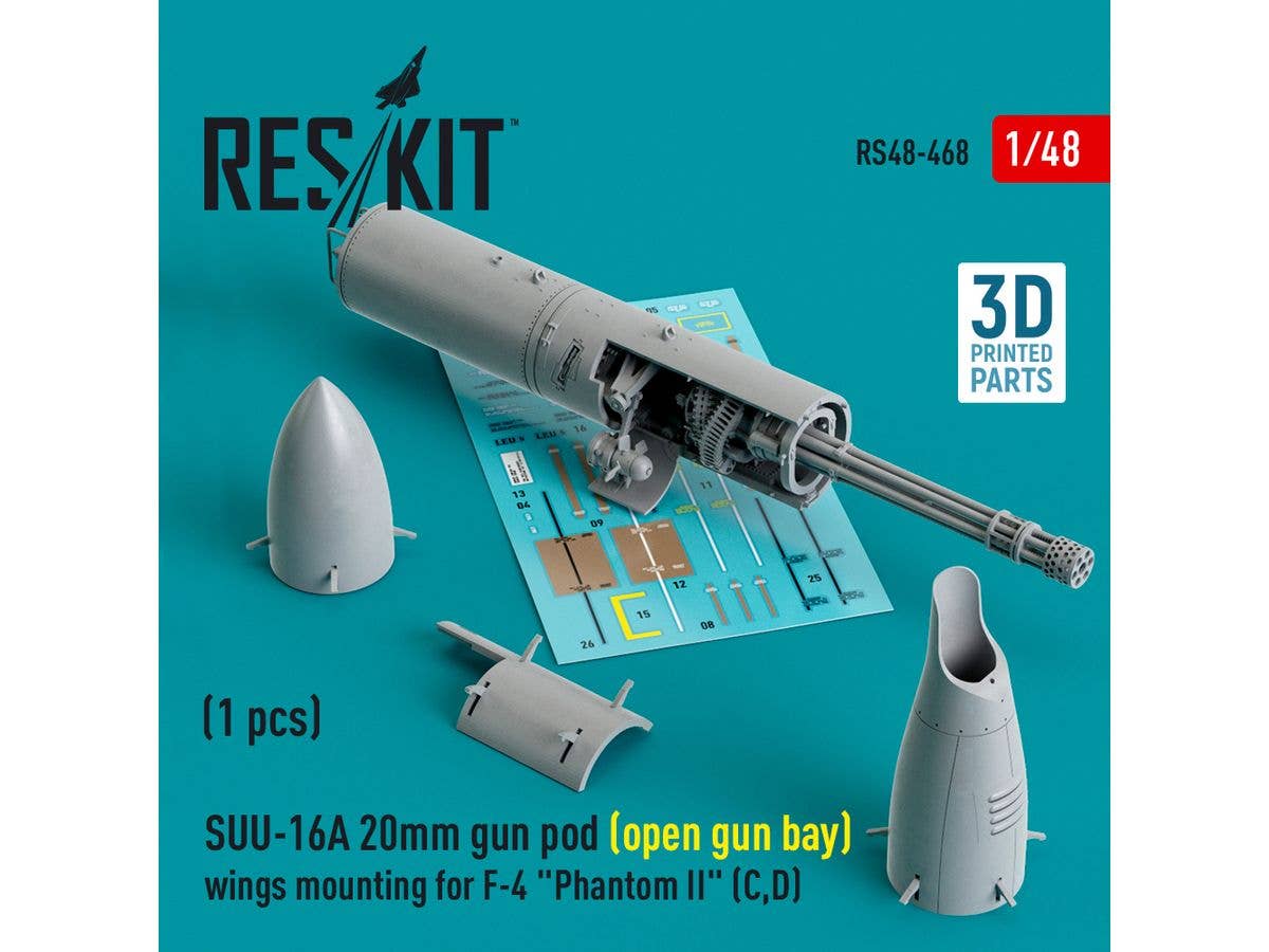 1/48 SUU-16A 20mmガンポッド (F-4C/D 翼下用、点検中状態) (1個入)