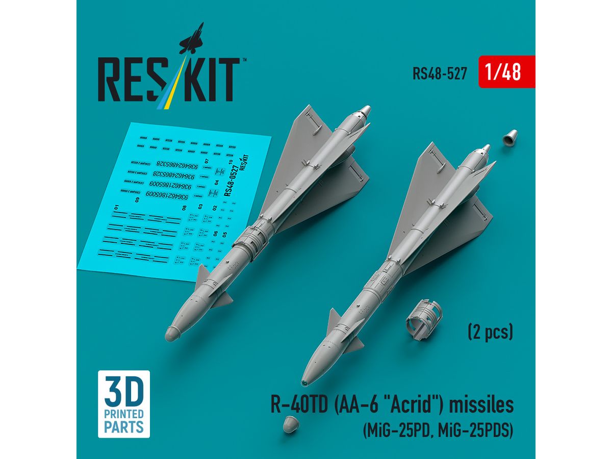1/48 R-40TD (AA-6 アクリッド) 赤外線誘導空対空ミサイル (MiG-25PD/PDS用・2個入)