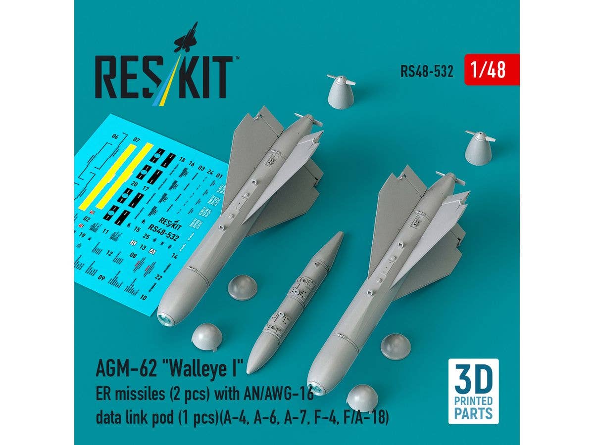 1/48 AGM-62 ウォールアイI ER 誘導滑空爆弾 (2個入) w/AN/AWG-16 データリンクポッド