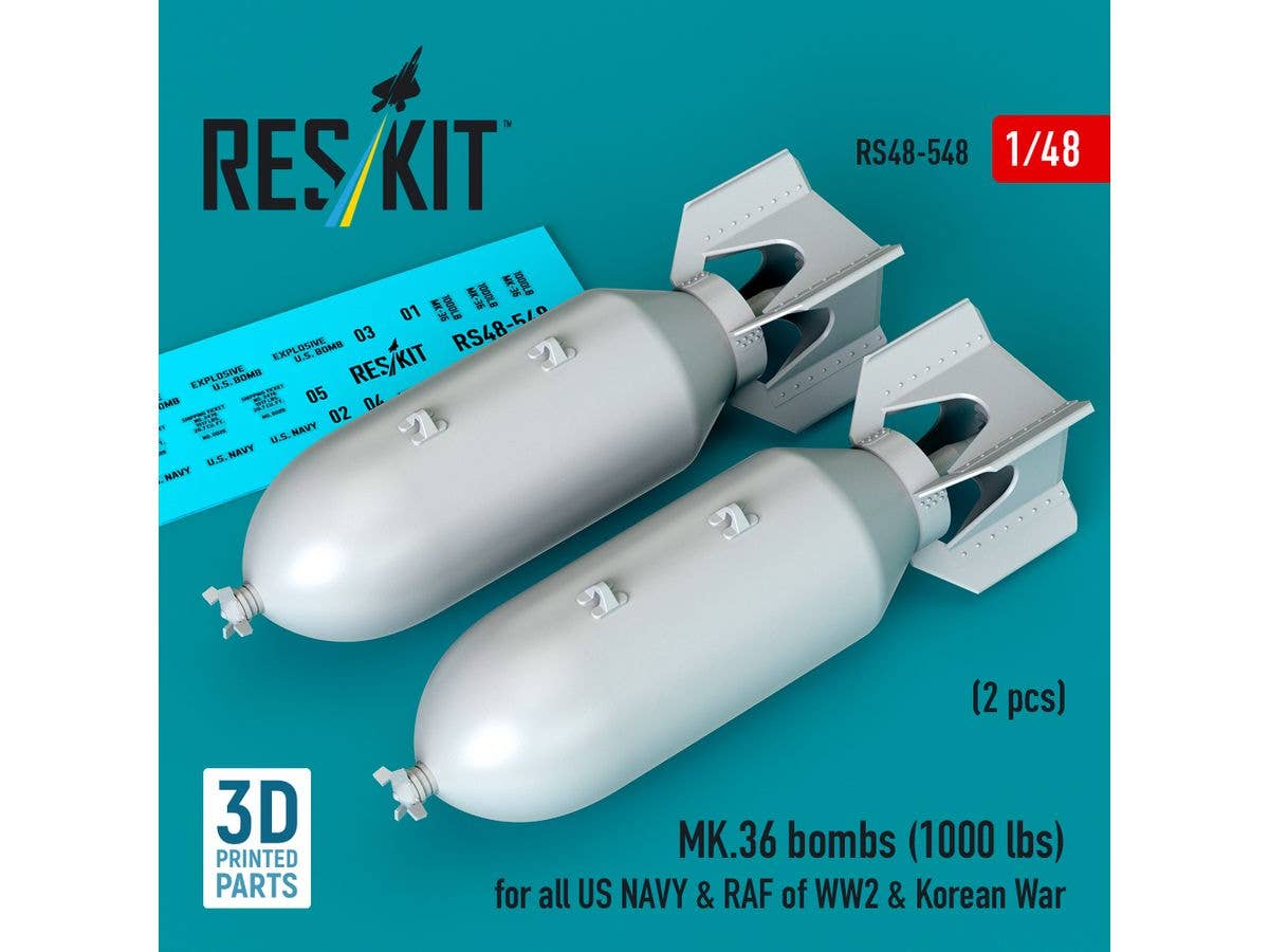 1/48 WW.II 米海軍 Mk.36 1000ポンド汎用航空爆弾 (2個入)