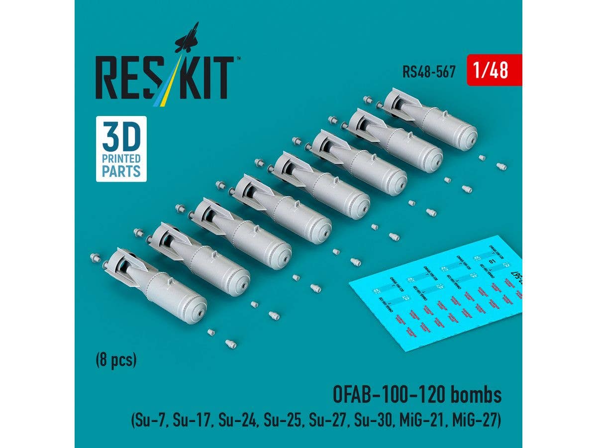 1/48 現用ロシア軍 OFAB-100-120 100kg破砕爆弾 (8個入)
