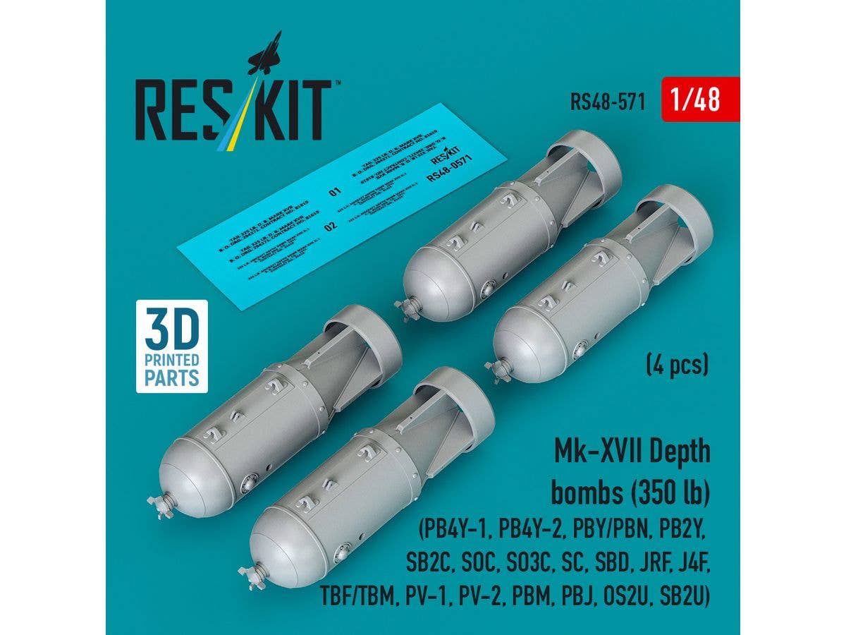 1/48 Mk.XVII 350ポンド航空爆雷 (4個入)