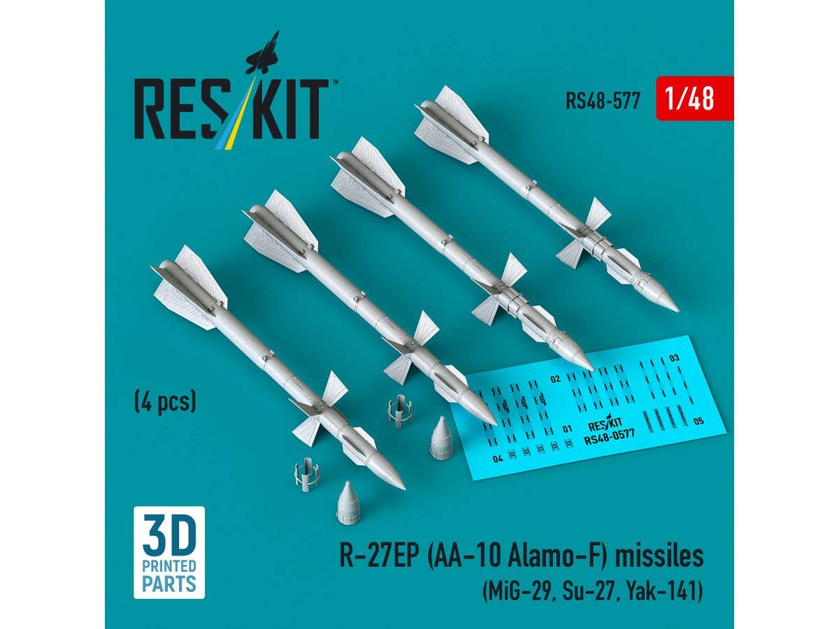 1/48 R-27EP (AA-10 アラモ-F) パッシブ・レーダー誘導ミサイル (4個入)