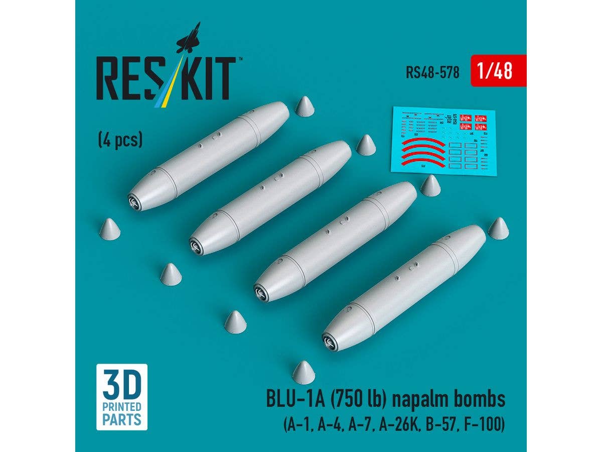 1/48 BLU-1A 750ポンド ナパーム弾 (4個入)