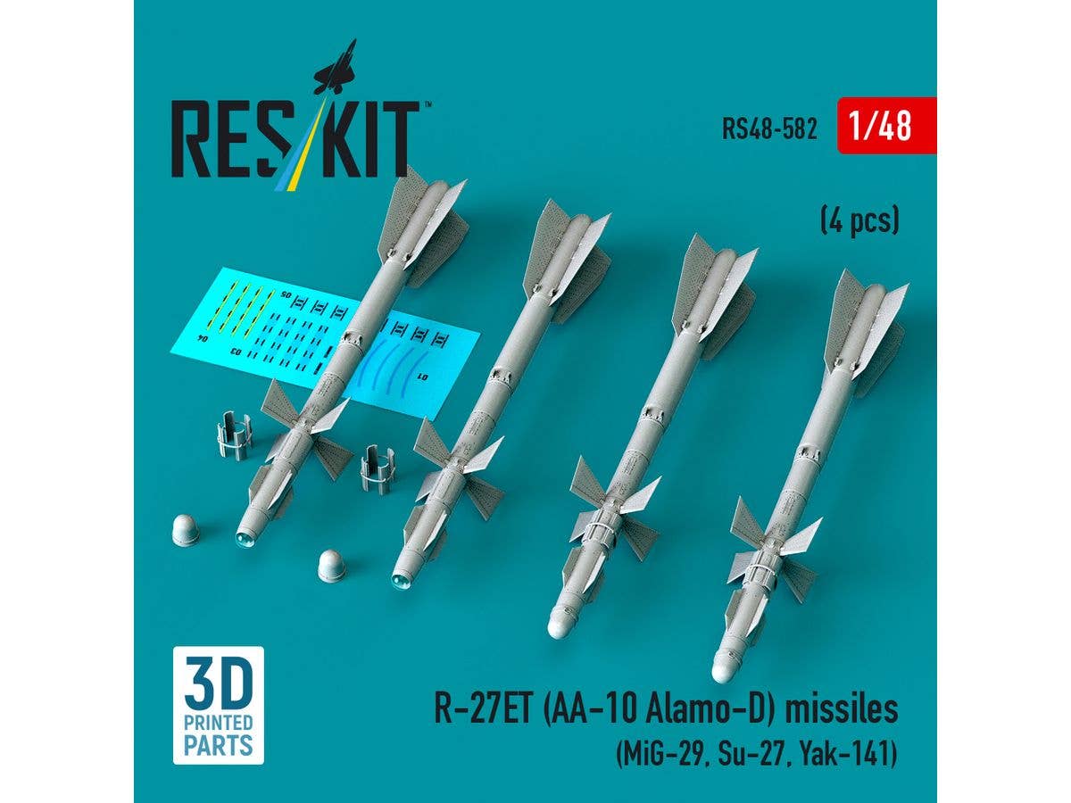 1/48 R-27ET (AA-10 アラモ-D) 赤外線誘導ミサイル (4個入)