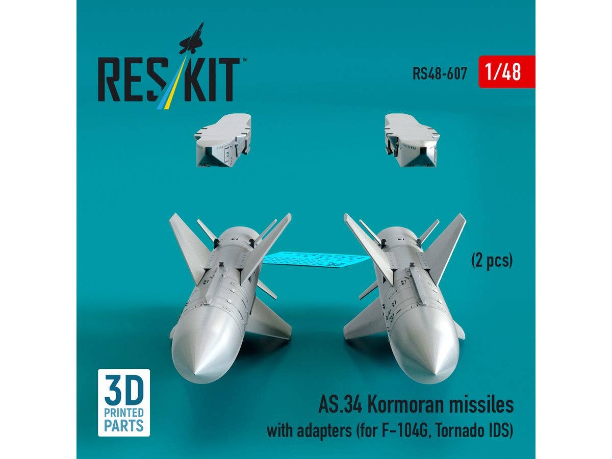 1/48 AS.34 コルモラン 空対艦ミサイルw/アダプター (2個入)