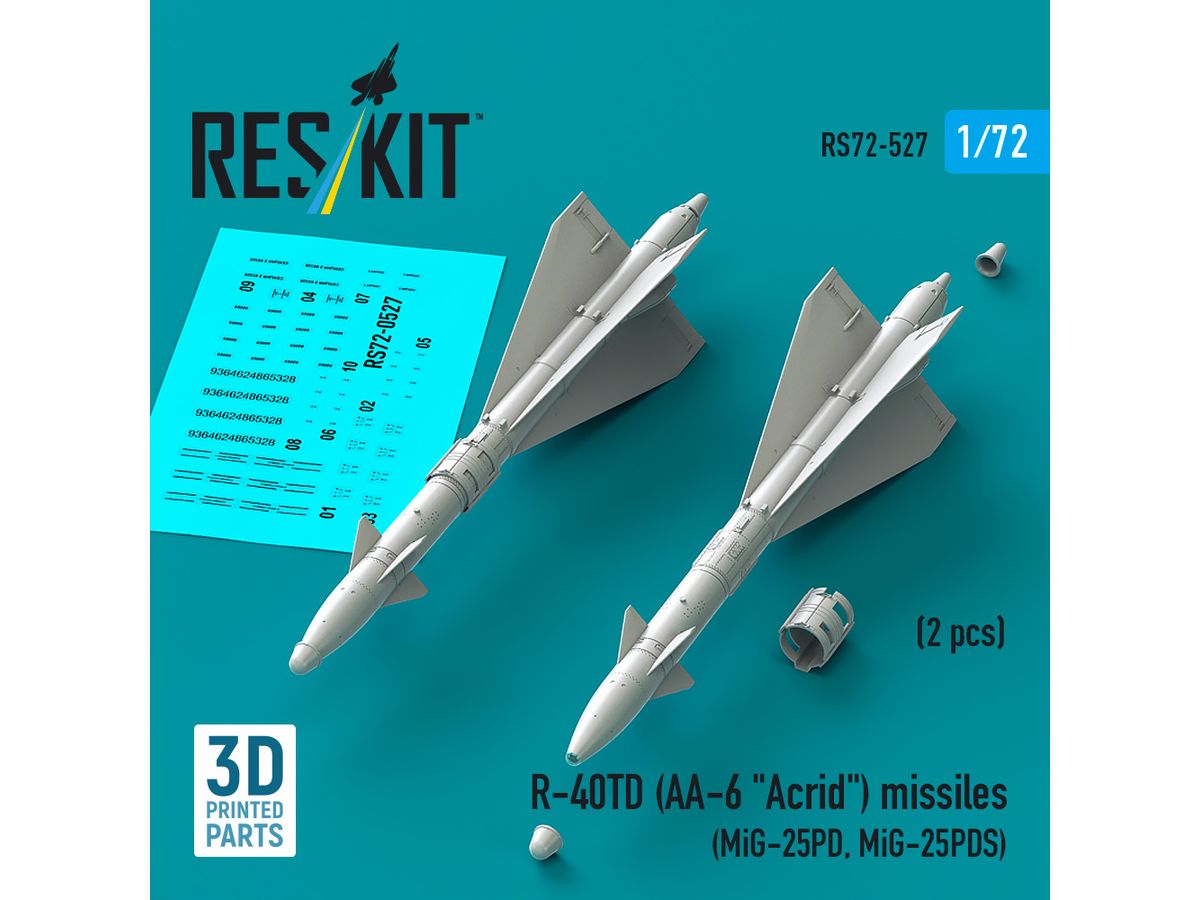 1/72 R-40TD (AA-6 アクリッド) 赤外線誘導空対空ミサイル (MiG-25PD/PDS用・2個入)