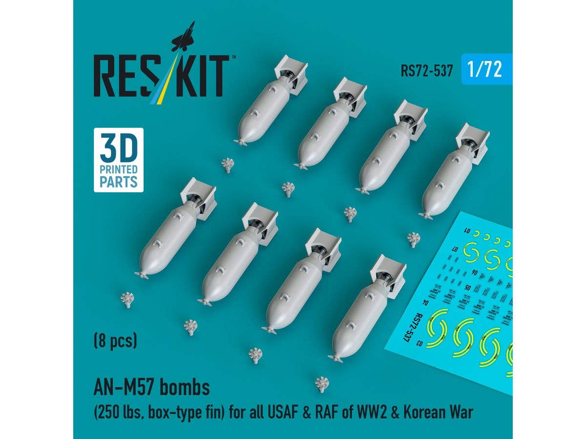 1/72 WW.II 米軍 AN-M57 250ポンド汎用航空爆弾 (8個入)